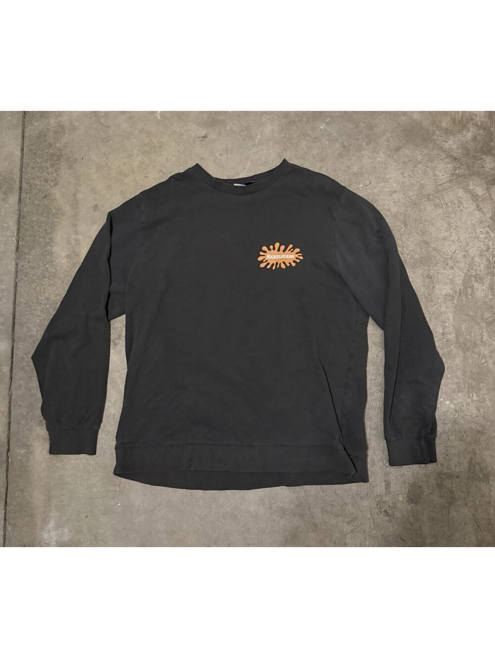 Vintage Crew Sweatshirt Nickelodeon Cartoon Mens XXL Black Rugrats Hey Arnold